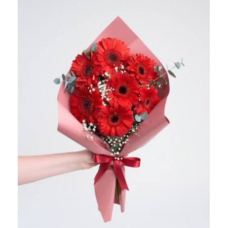 Kırmızı Gerbera Çiçek Buketi